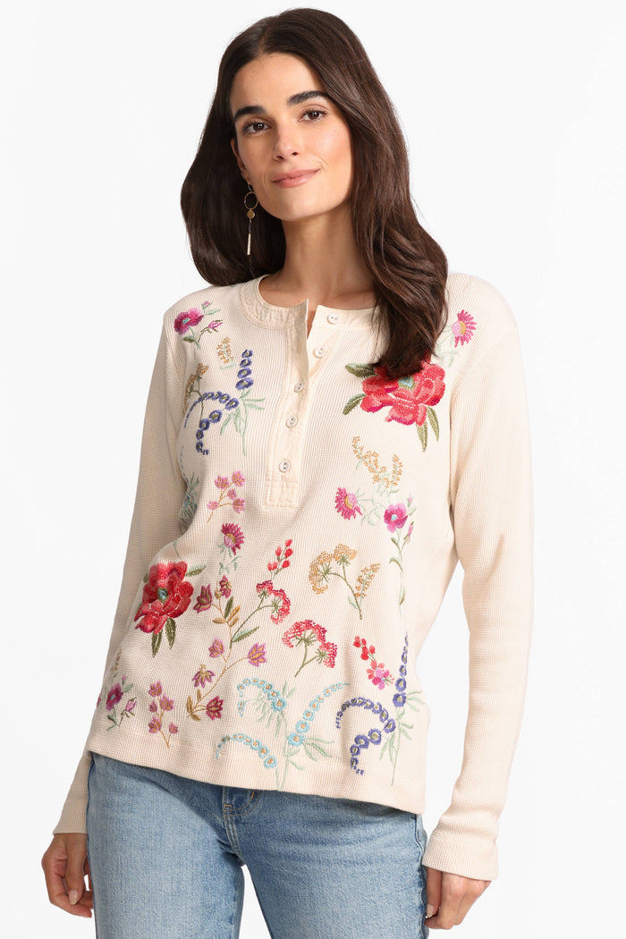 MIXED MEDIA HENLEY THERMAL-MAYRA-SHELL-JOHNNY WAS