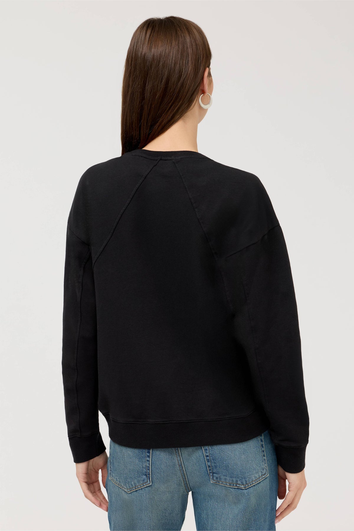 SEAMED SWEATSHIRT-CELIORA-BLACK-JOHNNY WAS