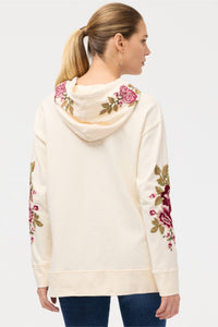 HOODED SWEATSHIRT TUNIC-MEHDI-EGGNOG-JOHNNY WAS