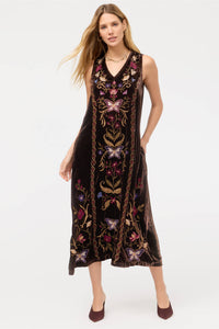 VELVET V-NECK TANK DRESS-CARMINA-JOHNNY WAS