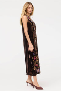 VELVET V-NECK TANK DRESS-CARMINA-JOHNNY WAS