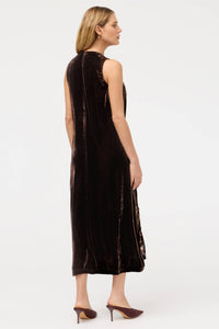 VELVET V-NECK TANK DRESS-CARMINA-JOHNNY WAS