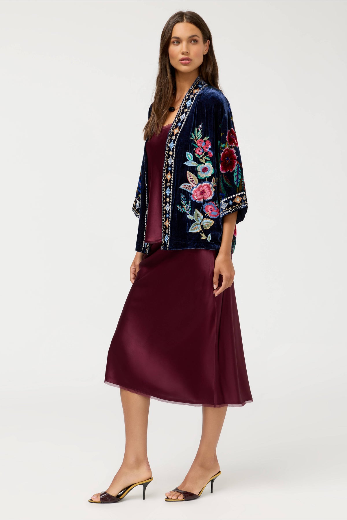 VELVET CROPPED KIMONO-ISOLEI PRINT-JOHNNY WAS