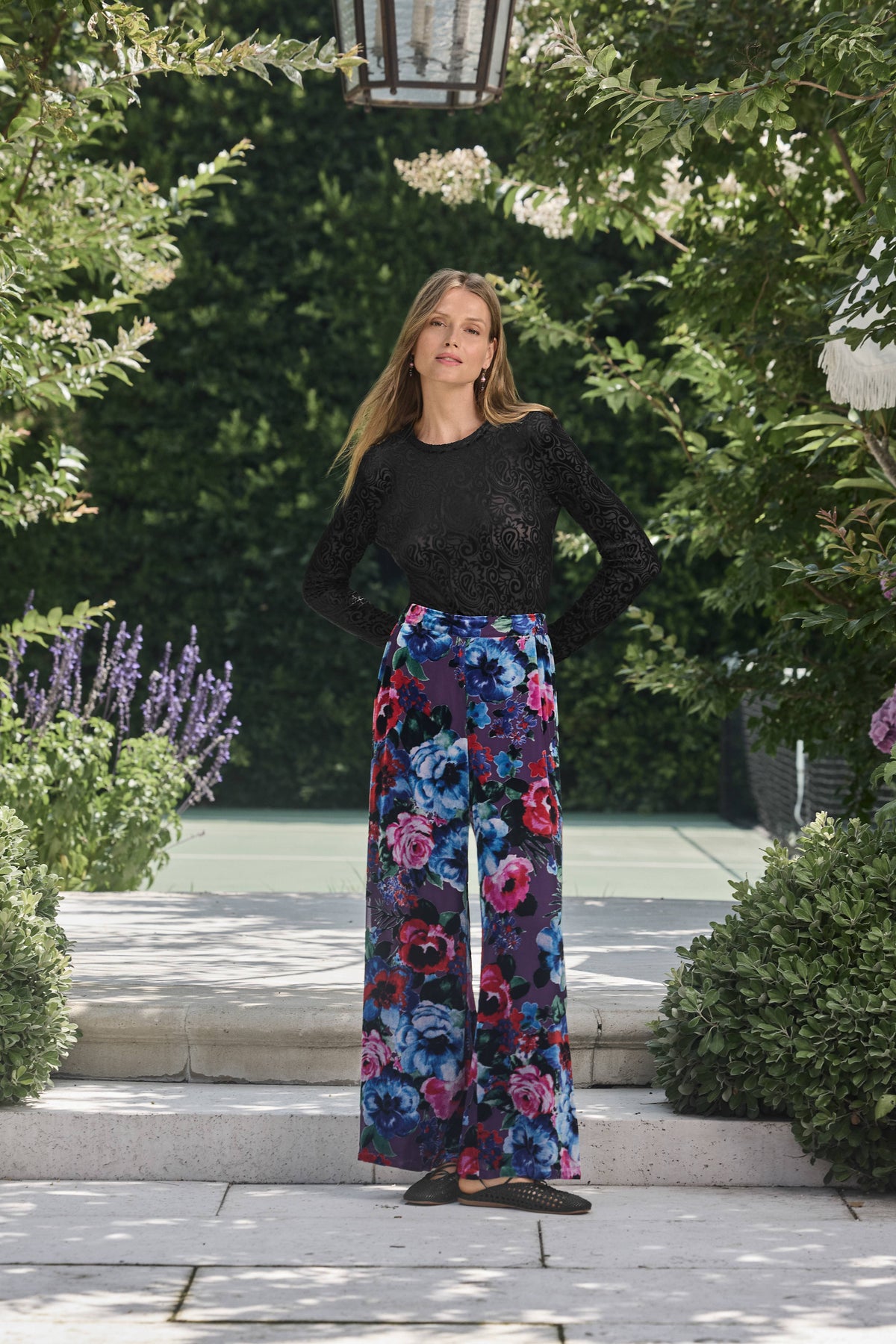 NATALIE LONG SLEEVE MESH TEE-TOVA-JOHNNY WAS