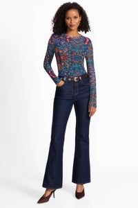 NATALIE LONG SLEEVE MESH TEE-OTTALIE-JOHNNY WAS