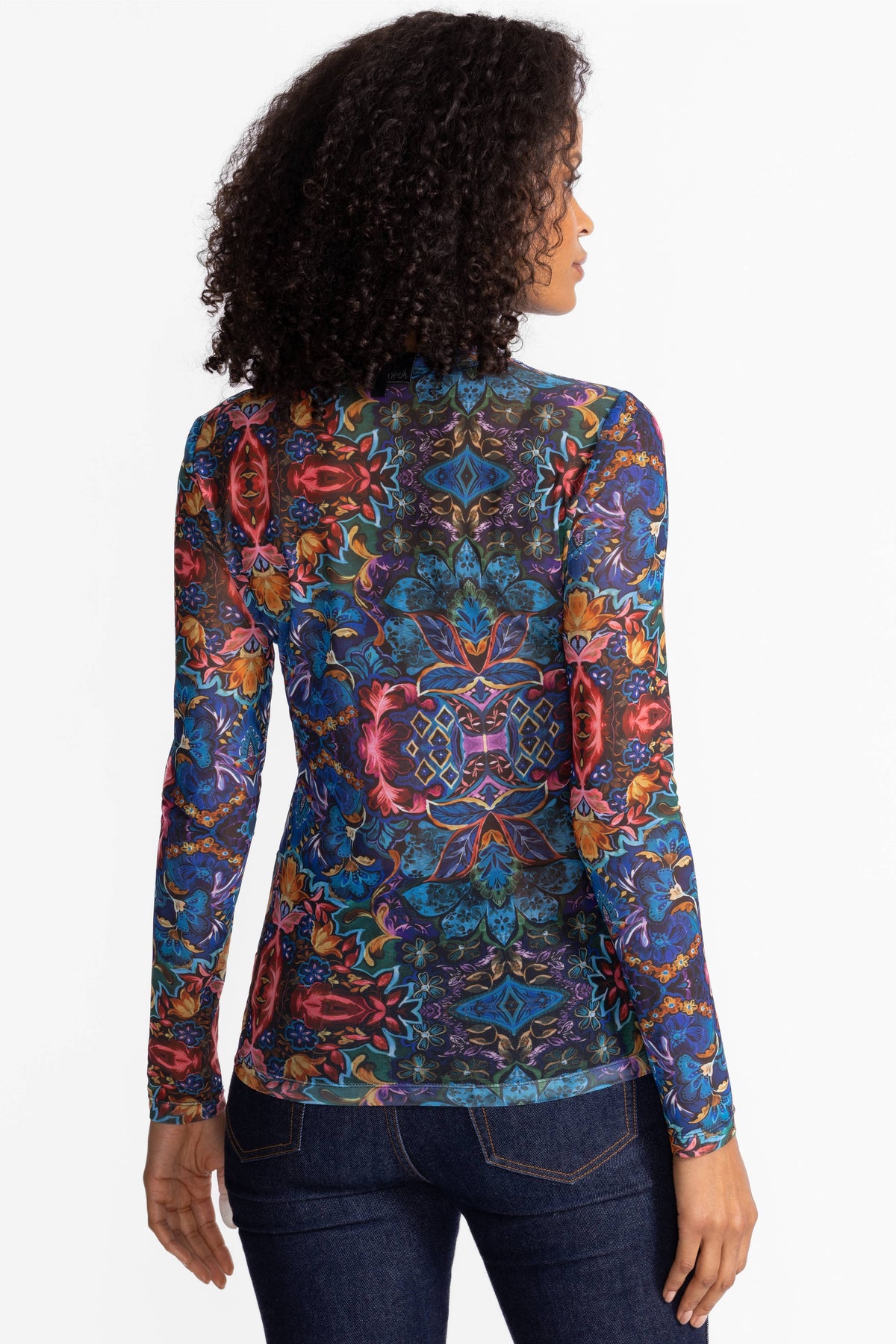 NATALIE LONG SLEEVE MESH TEE-OTTALIE-JOHNNY WAS