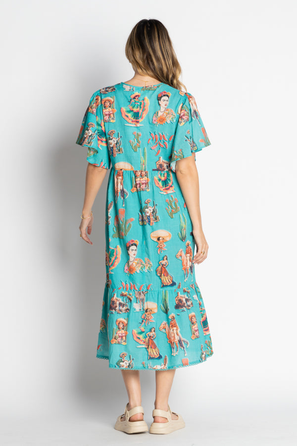 ARRIBA MINI FRIDA DRESS-MIST-LULA LIFE