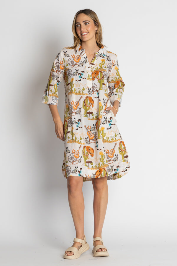 PRAIRIE SHIRTDRESS-CREAM-LULA LIFE