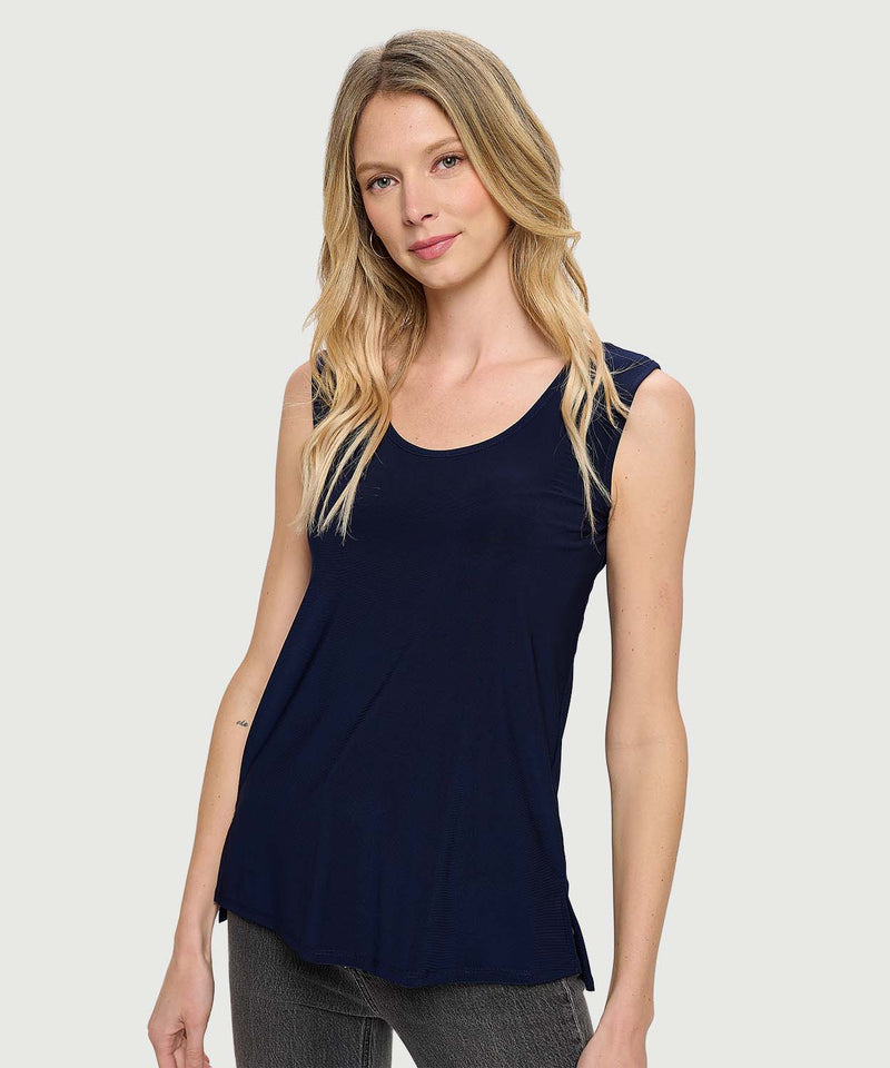 CUT AND SEW SCOOP NECK V BACK TANK-NAVY-LAST TANGO