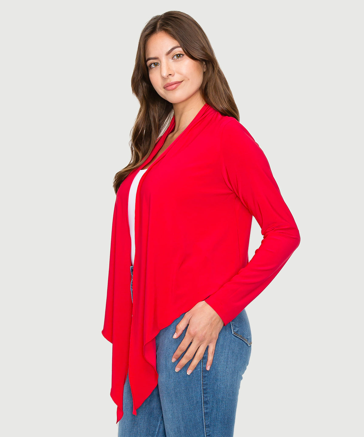 CROP TIE FRONT JACKET-RED-LAST TANGO