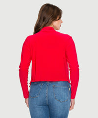 CROP TIE FRONT JACKET-RED-LAST TANGO