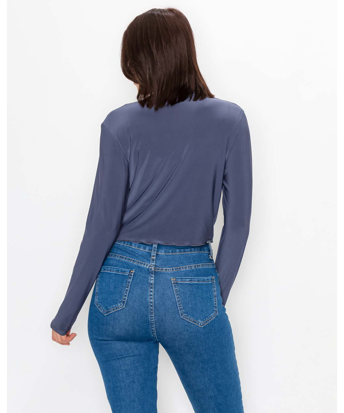 CROP TIE FRONT JACKET-METAL-LAST TANGO