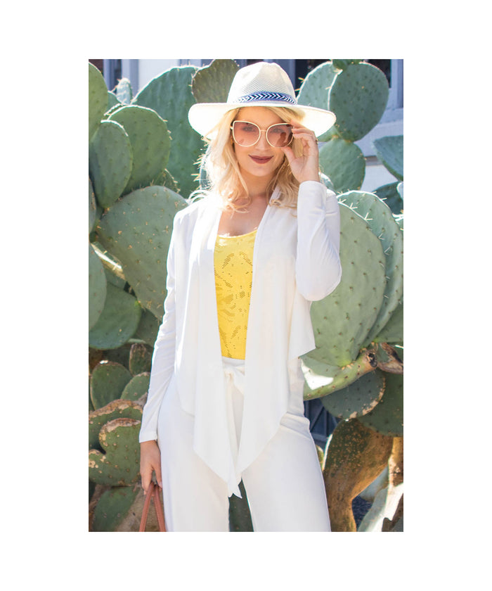 CROP TIE FRONT JACKET-OFF WHITE-LAST TANGO
