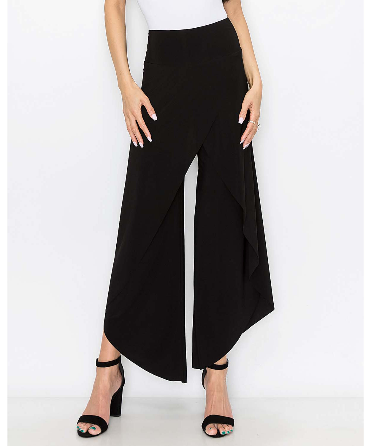 FRONT CROSSOVER DRAPE PANT-BLACK-LAST TANGO – Apropos San Luis Obispo