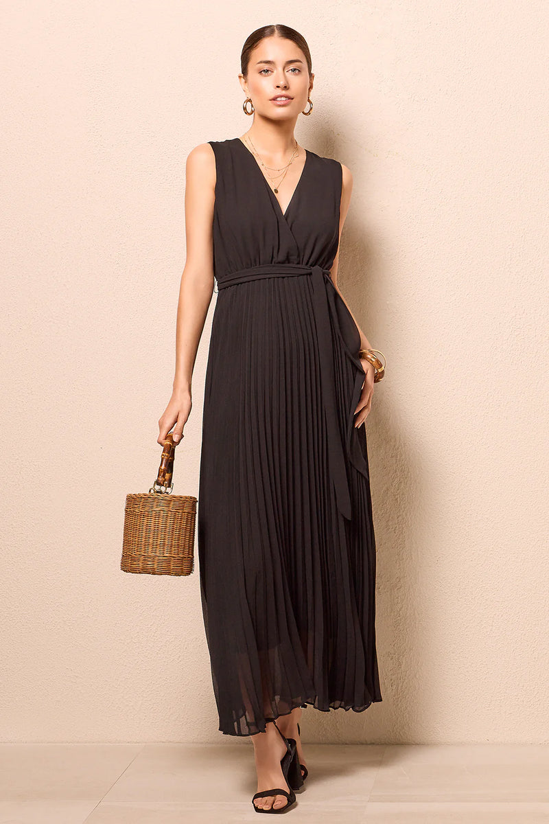SLEEVELESS DRESS W/PLEATED SKIRT-TRIBAL Apropos San Luis Obispo SLEEVELESS DRESS W/PLEATED SKIRT-TRIBAL Apropos San Luis Obispo