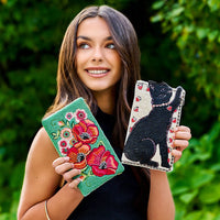 PURR-SUIT CROSSBODY PHONE BAG-MARY FRANCES