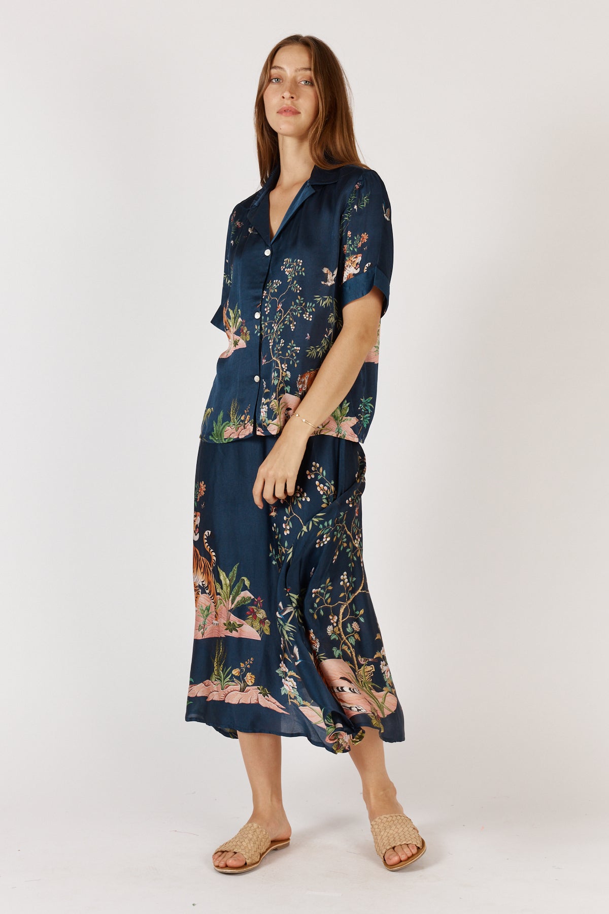 MACHALI SHIRT PANT SET-NAVY-RUBY YAYA