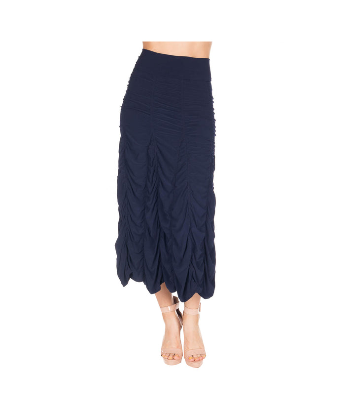RUCHED SKIRT-NAVY-LAST TANGO
