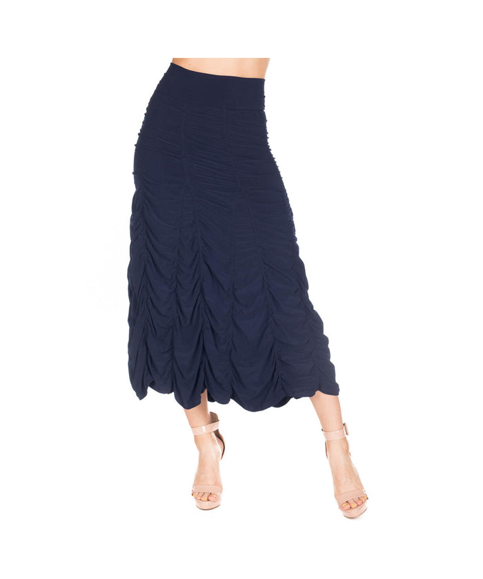 RUCHED SKIRT-NAVY-LAST TANGO