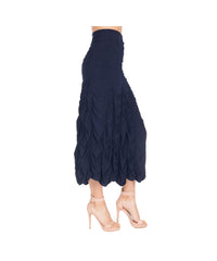RUCHED SKIRT-NAVY-LAST TANGO