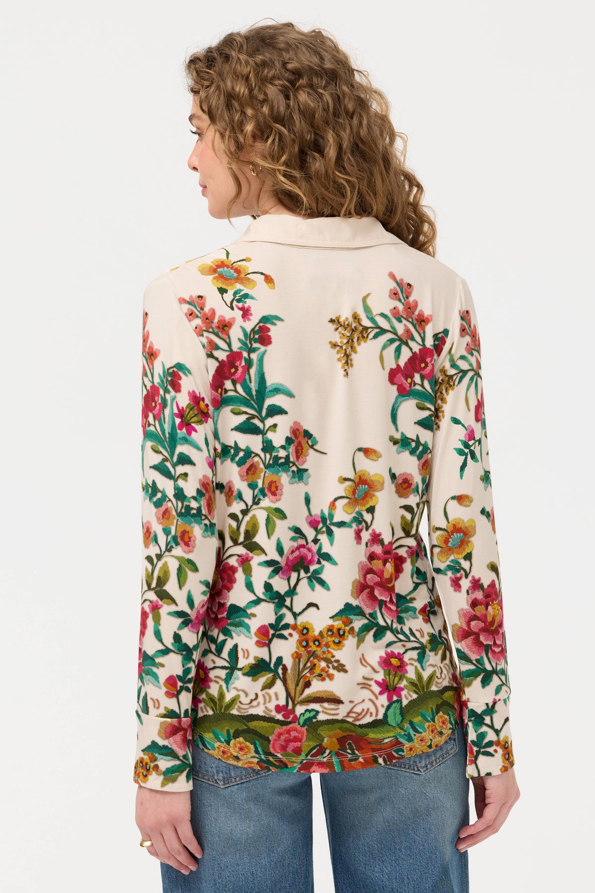 THE JANIE FAV BUTTON FRONT SHIRT-MIRAZE-JOHNNY WAS