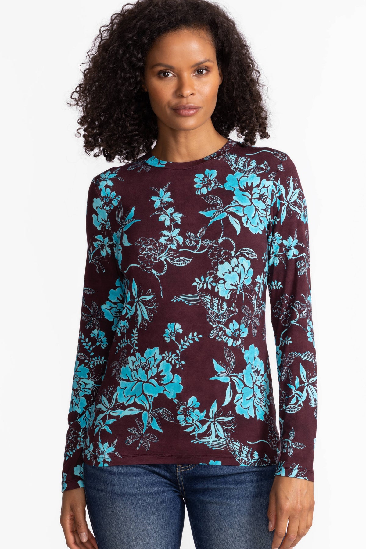 JANIE FAVORITE FITTED LONG SLEEVE TEE-ALEXANDRIA-JOHNNY WAS