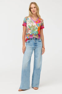 THE JANIE FAV S/S V-NECK SWING TEE-AVELAR-JOHNNY WAS