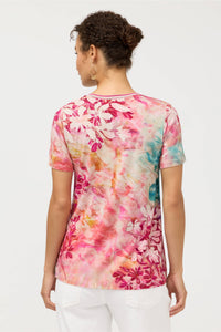 THE JANIE FAV S/S V-NECK SWING TEE-THOUSAND PETALS-JOHNNY WAS