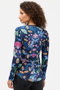 LONG SLEEVE FITTED HENLEY TEE-ELIZABETH-JOHNNY WAS