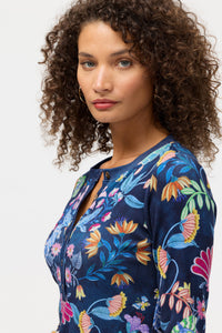 LONG SLEEVE FITTED HENLEY TEE-ELIZABETH-JOHNNY WAS