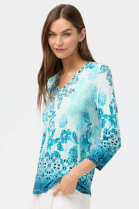 JANIE FAVORITE 3/4 SLEEVE V-NECK-VITTORIA SCARF-JOHNNY WAS