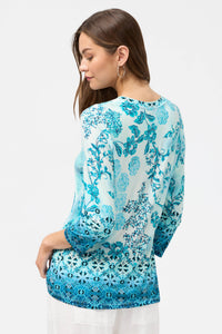 JANIE FAVORITE 3/4 SLEEVE V-NECK-VITTORIA SCARF-JOHNNY WAS