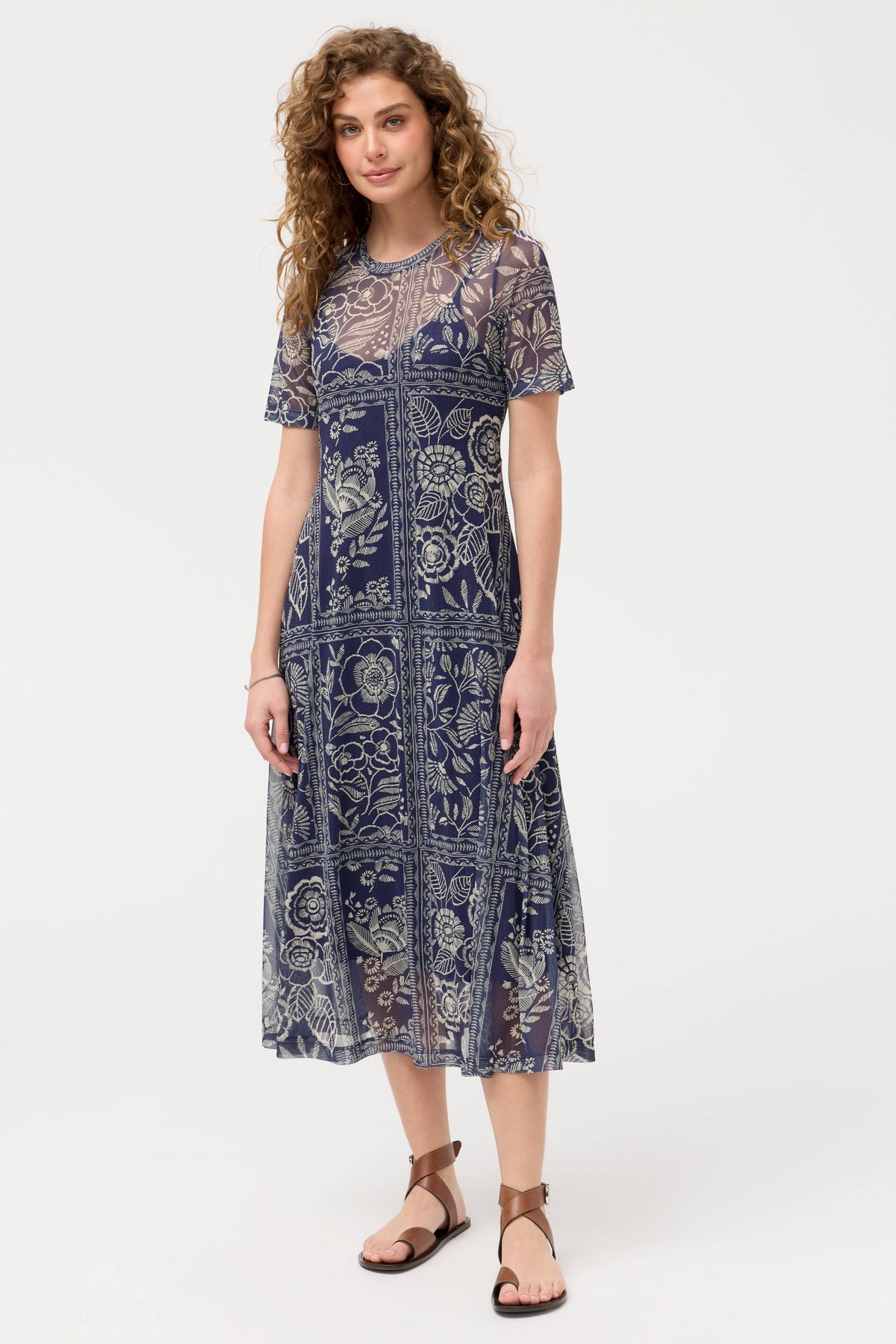 MESH TEE DRESS (SLIP)-VAELIS-JOHNNY WAS