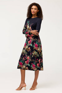 JANIE FAV LONG SLEEVE MIDI DRESS-LYRATA-JOHNNY WAS