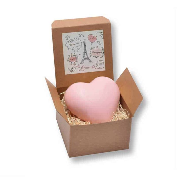 TEA ROSE HEART SOAP IN GIFT BOX-LA LAVANDE