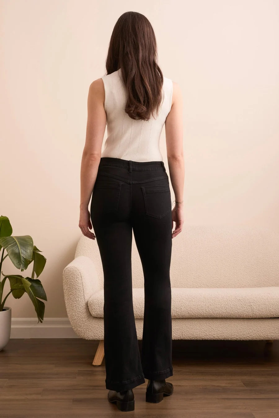 BOUNDLESS AUDREY PULL ON FLARE JEANS-BLACK-TRIBAL