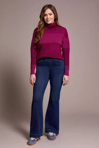 BOUNDLESS AUDREY PULL ON FLARE JEANS-DARKNIGHT-TRIBAL