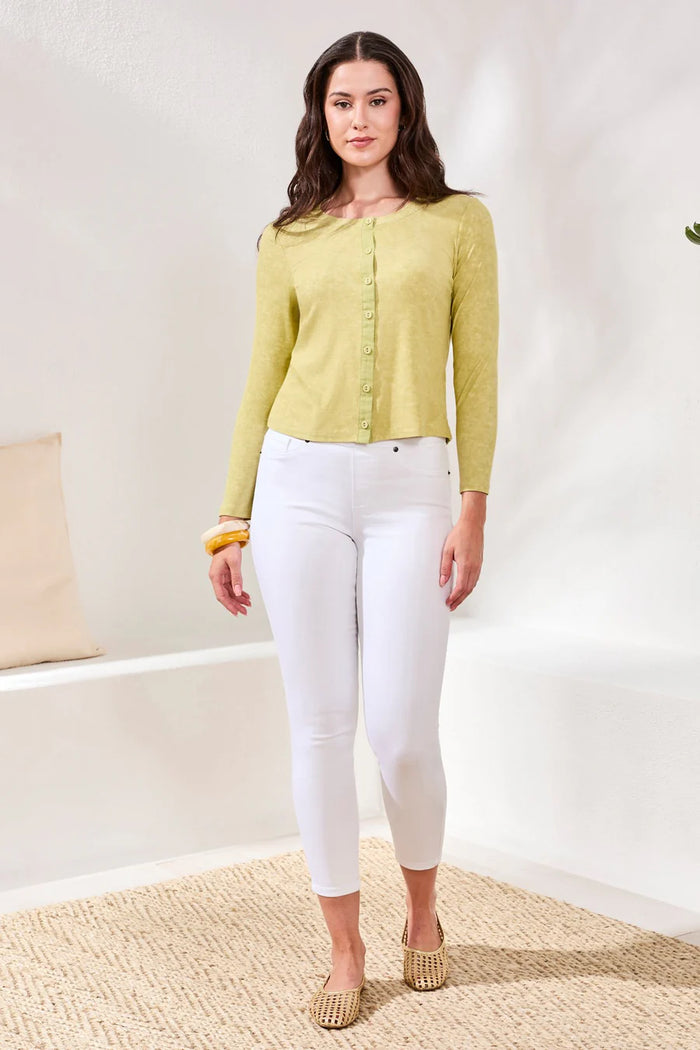 BUTTON FRONT KNIT TOP/ CARDI-KIWIZEST-TRIBAL