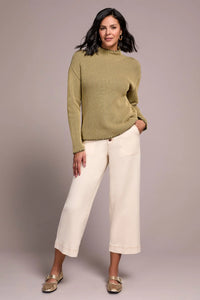 COMBED COTTON TWO TONE RIB SWEATER-LEEK-TRIBAL