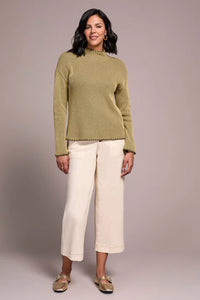 COMBED COTTON TWO TONE RIB SWEATER-LEEK-TRIBAL