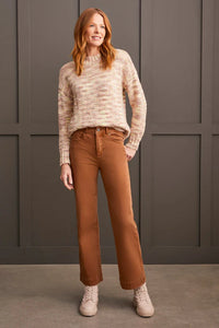 COMFORT STRETCH WIDE LEG PANT-WALNUT-TRIBAL