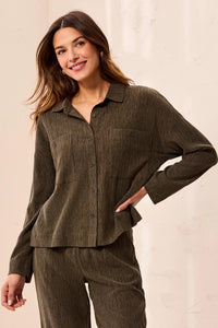 CRINKLE LYOCELL LONG SLEEVE SHIRT-BASIL-TRIBAL
