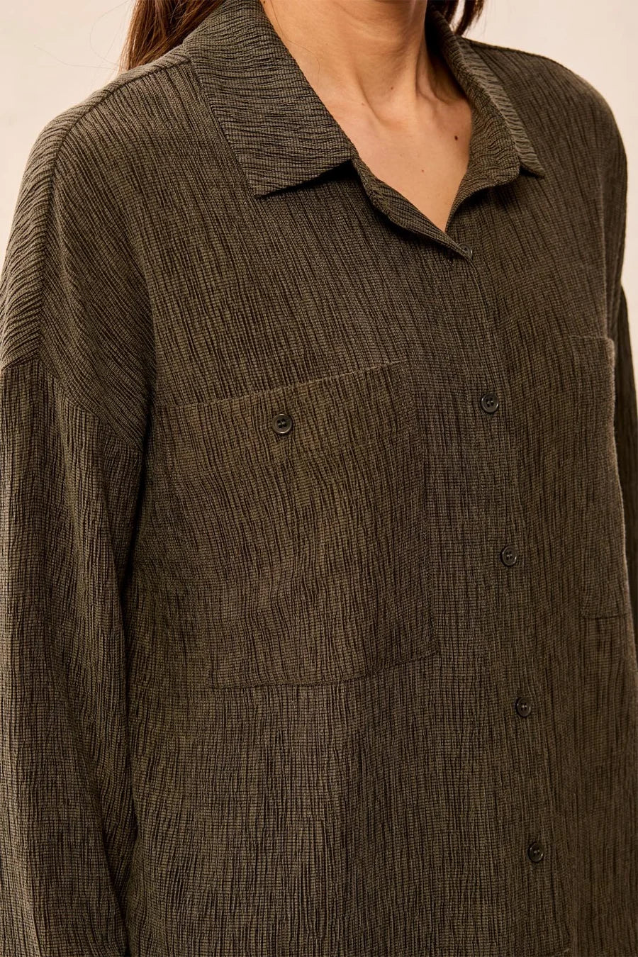 CRINKLE LYOCELL LONG SLEEVE SHIRT-BASIL-TRIBAL