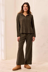 CRINKLE LYOCELL LONG SLEEVE SHIRT-BASIL-TRIBAL