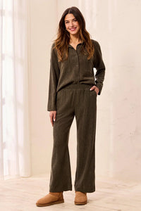 CRINKLE LYOCELL PULL-ON FLOWY WIDE LEG PANT-BASIL-TRIBAL