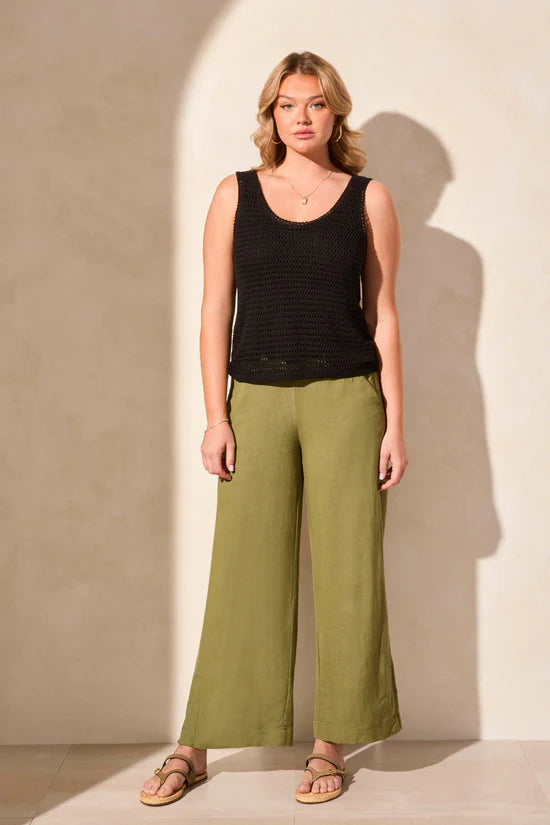 CROCHET TANK TOP-BLACK-TRIBAL