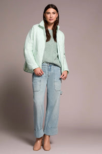 LIGHTWEIGHT DROP SHOULDER QUILTED PUFFER-AQUAFOAM-TRIBAL