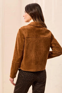 LUX FAUX SUEDE BUTTON FRONT JACKET-TRIBAL
