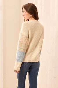 NOVELTY KNIT EMBROIDERED SWEATER-TRIBAL