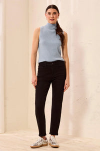 SOPHIA BOUNDLESS SLIM ANKLE JEANS-BLACK-TRIBAL